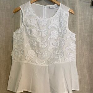 Liz Claiborne White Blouse Elegant Design